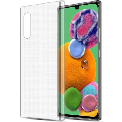 Afbeelding van Cadorabo Hoesje geschikt voor Samsung Galaxy A90 5G in VOLLEDIG TRANSPARANT Beschermhoes gemaakt van flexibel TPU Silicone Case Cover