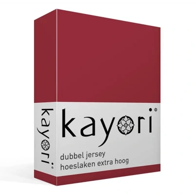 Afbeelding van Kayori Saiko hoeslaken Rood 180 200/200 220 (Kleur: Rood)