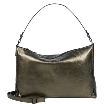 Afbeelding van Burkely Creased Crystal Wide Hobo gun metal