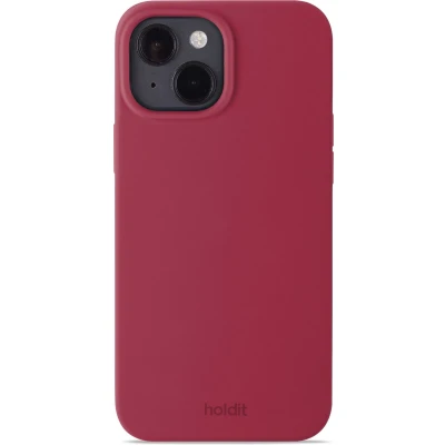 Afbeelding van Holdit Hoesje Geschikt voor iPhone 14 / 13 Siliconen Silicone Case donkerrood