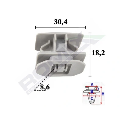 Afbeelding van ROMIX C70619 Clip, sier /beschermingslijst FORD: KUGA 2