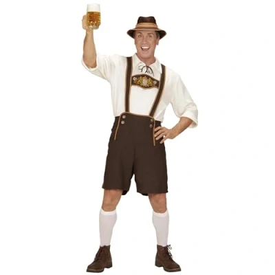 Afbeelding van Widmann Boeren Tirol &amp; Oktoberfest Kostuum Mr Skoll Beierse Man Bruin Small Bierfeest Verkleedkleding