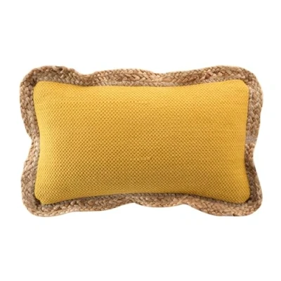 Afbeelding van Decoratief kussen met jute bies, 30 x 50 cm