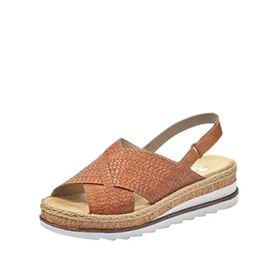Afbeelding van Rieker dames sandalen v79b4, Bruin