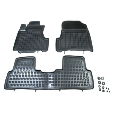 Afbeelding van REZAW PLAST 200903 Vloermatset Rubber voor en achter 3 Zwart Op maat gemaakt HONDA: CR V