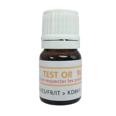 Afbeelding van KD89 Reactieve/oplossing voor het testen van goud, zilver of platina Inclusief handleiding in meerdere talen Expertise sieraden, munten, edelstenen, 2,5 ml (9k)