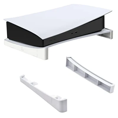 Afbeelding van Cozlly horizontale houder voor PS5, houder, compatibel met PS5 Disc &amp; Digital Edition Console, basishouder console antislip pads, wit