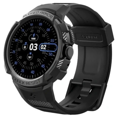 Afbeelding van Spigen Rugged Armor Pro beschermhoes compatibel met Google Pixel Watch 3 41 mm (2024) / 2 (2023) (2022) zwart