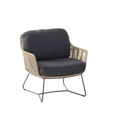 Afbeelding van TASTE By 4 Seasons Belmond Loungestoel Natural Grijs Tuinstoelen