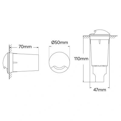 Afbeelding van Fumagalli Grondspot Aldo 1 Zwart Rond Ip67 Incl. G9 1,7w 3000k LEDdirect.nl