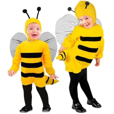 Afbeelding van Widmann Bij &amp; Wesp Kostuum IJverige Werkbij Met Angel Kind Geel Maat 110 Carnavalskleding Verkleedkleding