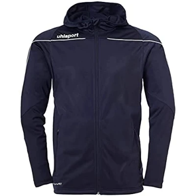 Afbeelding van Uhlsport Stream 22 Trainingsjas Met Capuchon Kind Marine Blauw Wit Maat 140