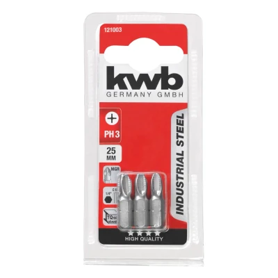 Afbeelding van KWB Bit Phillips 3 25 mm INDUSTRIAL STEEL stuks