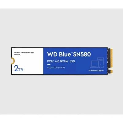 Afbeelding van Western Digital Blue™ SN580 2 TB NVMe/PCIe M.2 SSD 2280 harde schijf PCIe NVMe 4.0 x4 Retail WDS200T3B0E