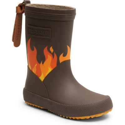 Afbeelding van Bisgaard Fashion II Regenlaarzen, uniseks, kinderen, Bruine vlammen