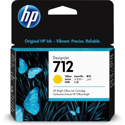 Afbeelding van HP 712 (3ED69A) Inktcartridge Geel