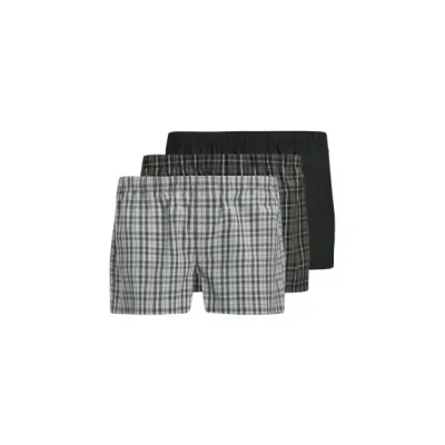 Afbeelding van Jack &amp; Jones 3 PACK Onderbroeken Poppy seed pack:black vapor blue checks, Heren, Maat: Small, checks