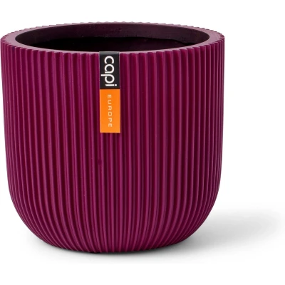 Afbeelding van Capi Europe Bloempot bol Groove Colours 24x21 Paars