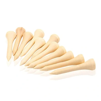 Afbeelding van Jadpes 100 stuks milieuvriendelijke houten golftees in 5 maten, onbreekbare bamboe T shirts, uitrusting (4,2 cm)