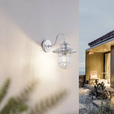 Afbeelding van Lindby buitenwandlamp Celinor, zilver, staal, Ø 15 cm