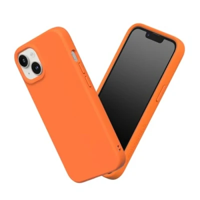 Afbeelding van RHINOSHIELD Hoesje compatibel met [iPhone 14 Plus] SolidSuit dunne hoes schokabsorberende technologie en premium matte afwerking Oranje