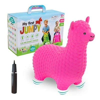 Afbeelding van Gerardo&#039;S opblaasbaar dierspeelgoed met pomp, incl. springbal voor kinderen, dieren, hopper kinderen.