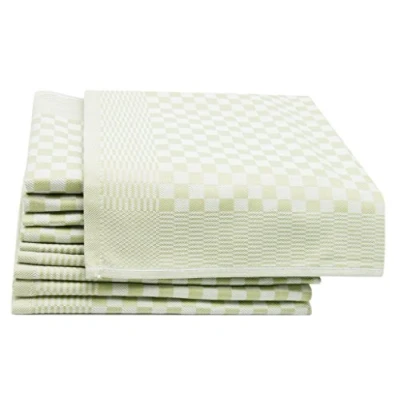 Afbeelding van ZOLLNER Set van 10 theedoeken, katoen, ca. 46 x 70 cm, 220 g/m², groen