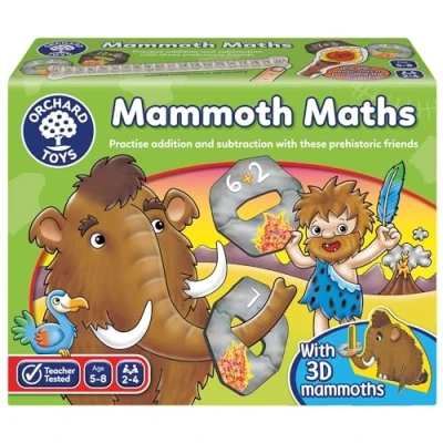 Afbeelding van Orchard Toys Mammoth Educatief wiskundespel voor het toevoegen en aftrekken van de magische kijker onthult antwoord, educatief, leuk interactief, leeftijd 5 8 jaar