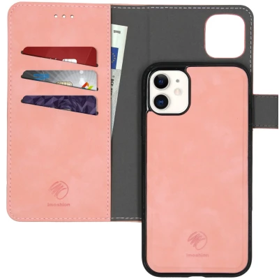 Afbeelding van iMoshion Hoesje Geschikt voor iPhone 11 Met Pasjeshouder Uitneembare 2 in 1 Luxe Bookcase Roze