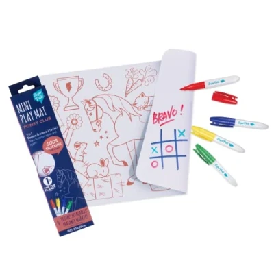 Afbeelding van SUPER PETIT Educatief spel pony kleuren omkeerbaar Wordt geleverd met 4 uitwisbare viltstiften Gemakkelijk te reinigen Herbruikbaar Antibacterieel Vanaf 3 jaar 30 x 20 cm