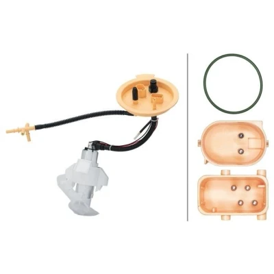 Afbeelding van HELLA 8TF 358 302 931 Brandstoftoevoereenheid Met pakking Electrisch BMW: 5 Saloon, Touring