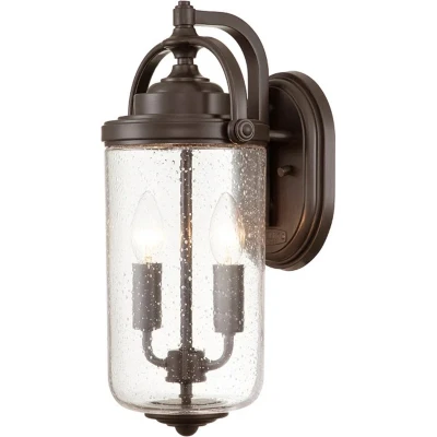 Afbeelding van Hinkley LED Wand Buitenlamp Willoughby 2X E14 Max 40W IP44 Dimbaar Oil Rubbed Bronze
