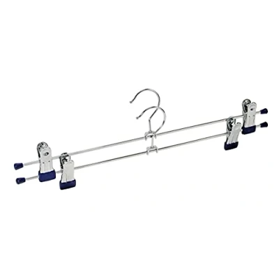 Afbeelding van Wenko Snap Kleerhangers, 2 delig, 40 cm lengte, zilver/blauw