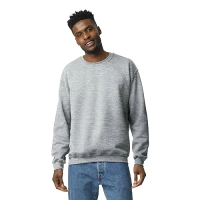 Afbeelding van Gildan Crewneck Sweatshirt Shirt Heren, grijs.