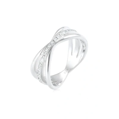 Afbeelding van Elli Glass Crystal Ring silvercoloured, Dames, Maat: 56, Silver coloured
