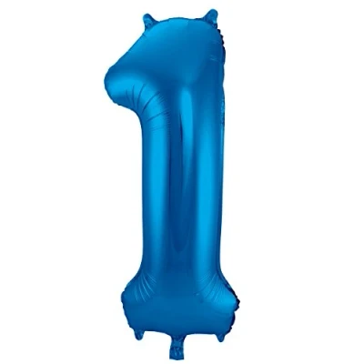 Afbeelding van Ballon folie 1 blauw 86cm
