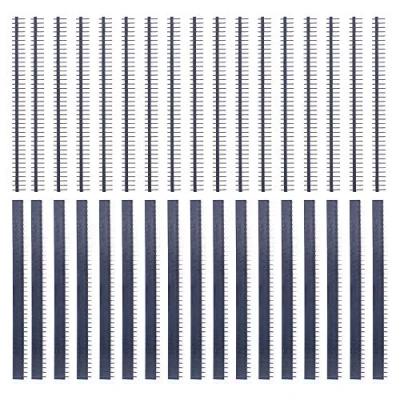 Afbeelding van ANGEEK 40 stuks 2.54mm Pin Header mannelijke en vrouwelijke PCB stiftstisten Gat Printed Circuit Board voor Arduino Raspberry Pi Shield