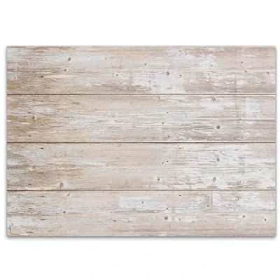Afbeelding van younikat Set van 100 papieren Placemats met lichte houtlook I dv_121 DIN A3 beige moderne natuurlijke decoratie used look