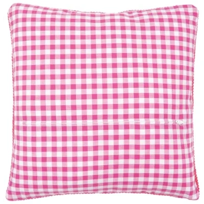 Afbeelding van Kussenrug met rits roze ruit 30 x cm 0154664