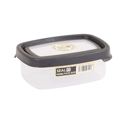 Afbeelding van Wham Seal It Vershouddoos Rechthoekig 440 ml. Set van 3 Stuks Grijs