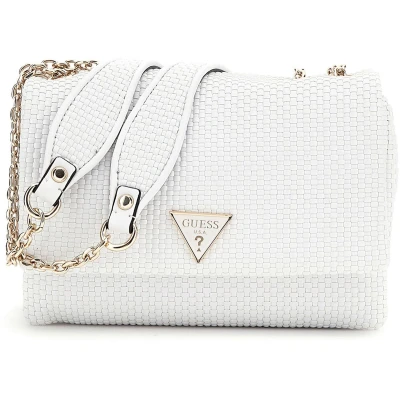 Afbeelding van Guess Phaedra FLAP Schoudertas, Dames, Maat: One Size, White