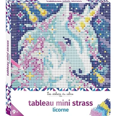 Afbeelding van Tableau mini strass licorne boite
