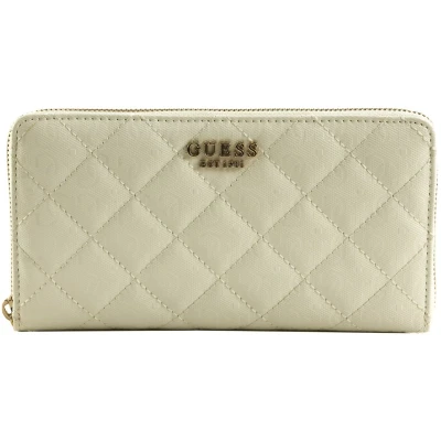 Afbeelding van GUESS Portemonnee Laurel SLG Cheque Organizer White Wit