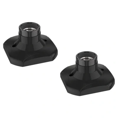 Afbeelding van ledscom.de 2 stuks ELEKTRA plafondlamp/lampfitting, porselein, zwart, 1 x E27 max. 60 W