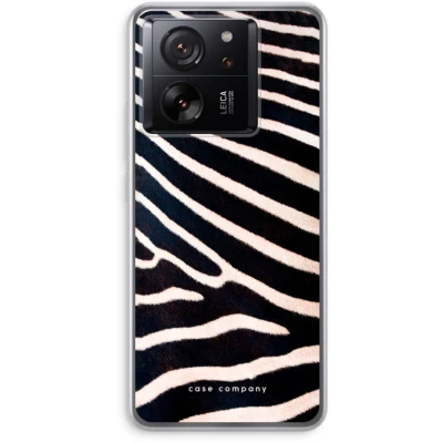 Afbeelding van Case Company® hoesje geschikt voor Xiaomi 13T Pro Zebra Soft Cover Telefoonhoesje Bescherming aan alle Kanten en Schermrand