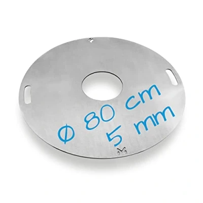 Afbeelding van mocisa 80 cm universele barbecueplaat Brandplaat Balbarbecue Diameter : staal dikte: 5 mm Gemaakt in Beieren Plancha vuurring grillring grillschijf