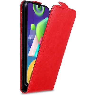 Afbeelding van Cadorabo Hoesje geschikt voor Samsung Galaxy M31 in APPEL ROOD Beschermhoes flip design Case Cover met magnetische sluiting