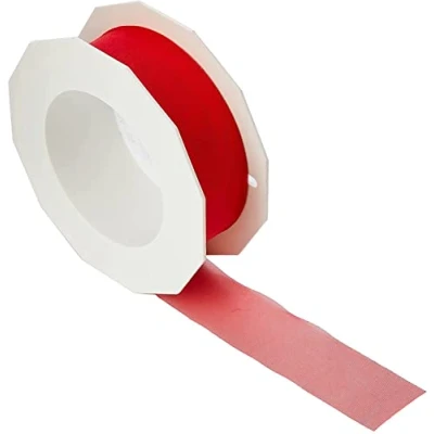Afbeelding van C.E. Pattberg Organza lint transparant rood 27 m lang 2,5 cm breed accessoires voor decoratie en knutselen decoratief cadeaulint elke gelegenheid