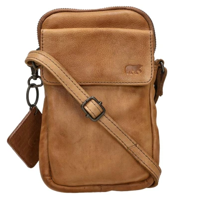 Afbeelding van Bear Design Igor Leren Telefoontasje Taupe