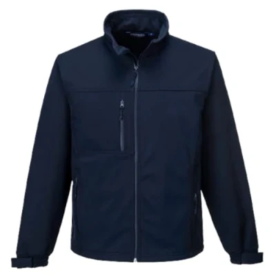Afbeelding van Portwest Softshell jas 3 laags marineblauw maat 4XL TK50NAR4XL, grijs.